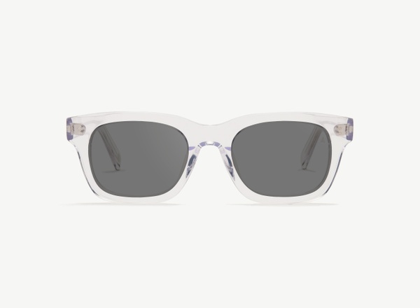 Front view of a pair of eyeglasses called the Partner in Crystal