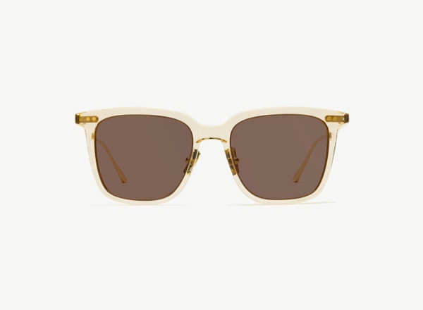 Front view of a pair of eyeglasses called the Manager in Nude