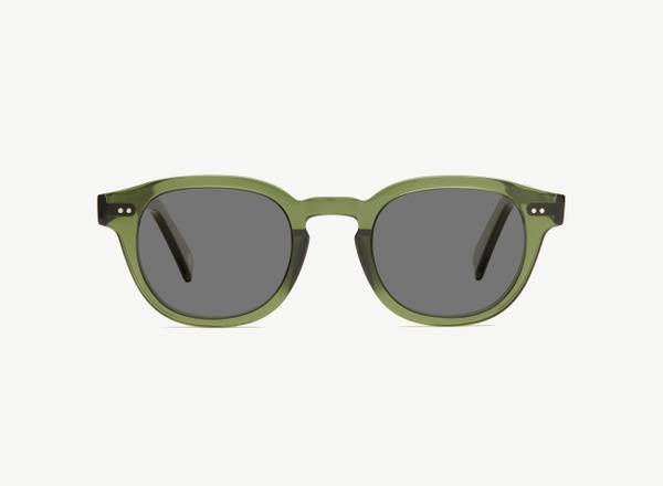 Front view of a pair of eyeglasses called the Performer in Jade