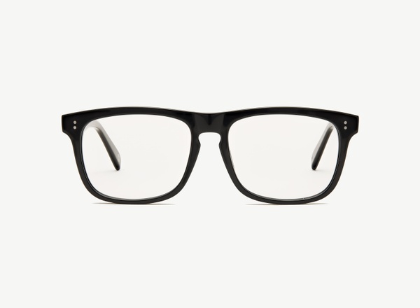 Front view of a pair of eyeglasses called the Captain in Black