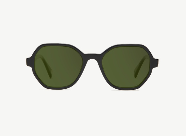 Front view of a pair of eyeglasses called the Storyteller in Black