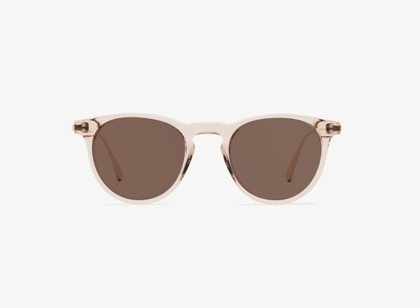 Front view of a pair of eyeglasses called the Mediator in Nude