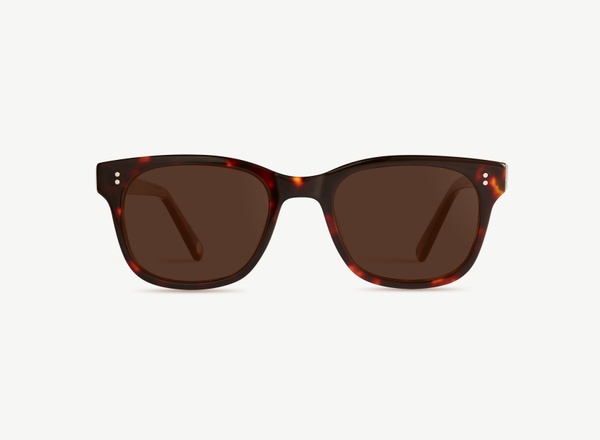 Front view of a pair of eyeglasses called the Creator in Chocolate