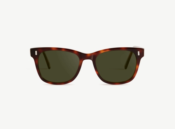 Front view of a pair of eyeglasses called the Actor in Cognac
