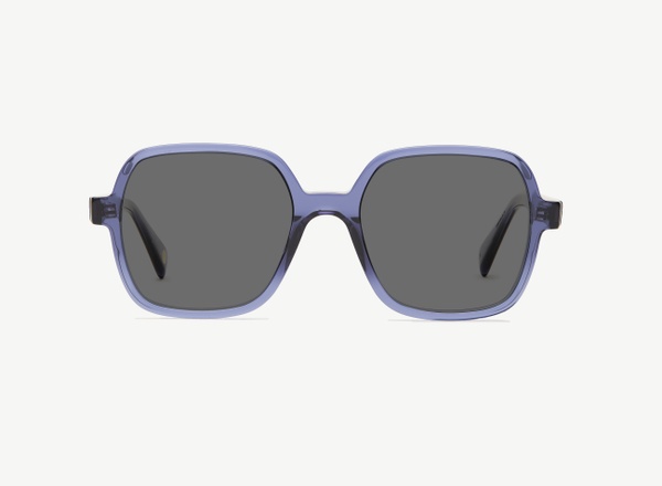 Front view of a pair of eyeglasses called the Reporter in Midnight