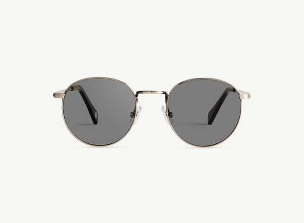 Front view of a pair of eyeglasses called the Daydreamer in Gunmetal