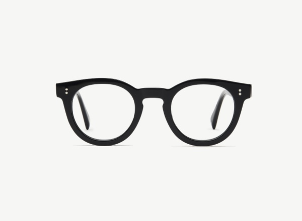 Front view of a pair of eyeglasses called the Messenger in Black