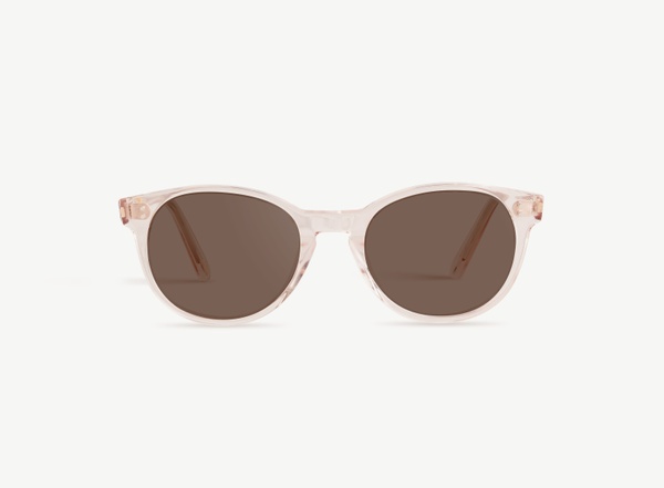 Front view of a pair of eyeglasses called the Londoner in Soda