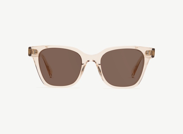 Front view of a pair of eyeglasses called the Lecturer in Nude