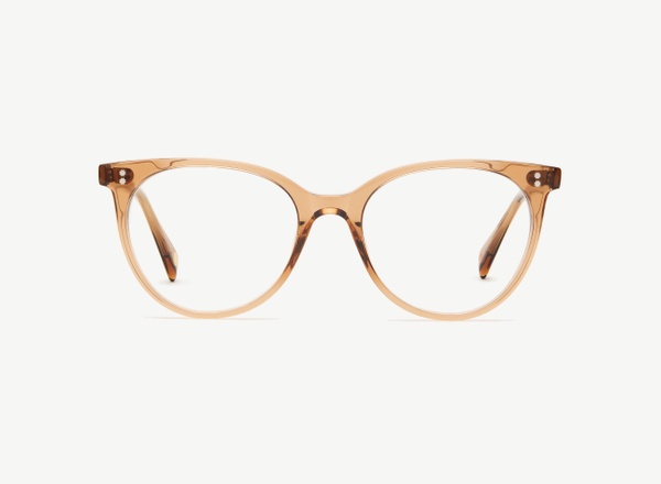 Front view of a pair of eyeglasses called the Perfumer in Brown