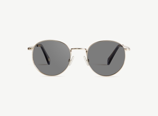 Front view of a pair of eyeglasses called the Daydreamer in Silver