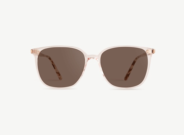 Front view of a pair of eyeglasses called the Fiance in Rose