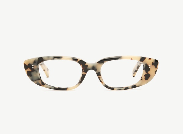 Front view of a pair of eyeglasses called the Darling in Diorite