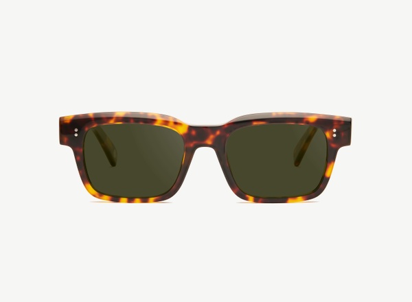 Front view of a pair of eyeglasses called the Expert in Tortoise