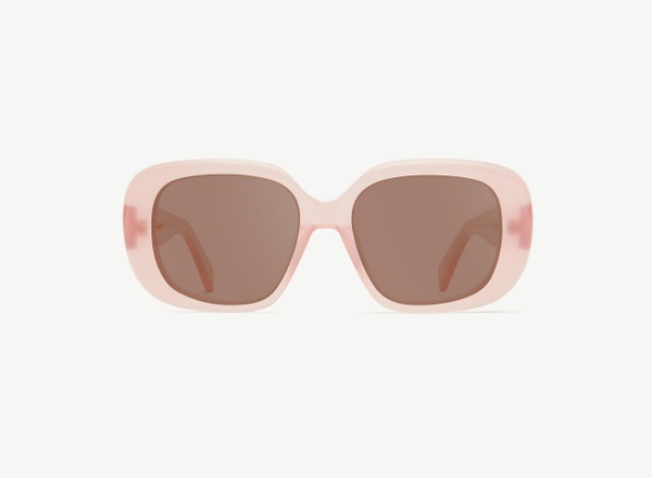 Front view of a pair of eyeglasses called the Fan in Blush