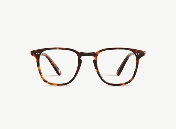 Front view of a pair of eyeglasses called the Architect in Tortoise