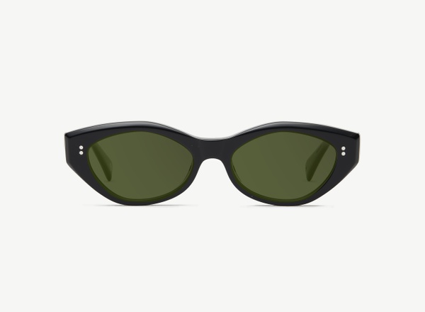 Front view of a pair of eyeglasses called the Luna in Black