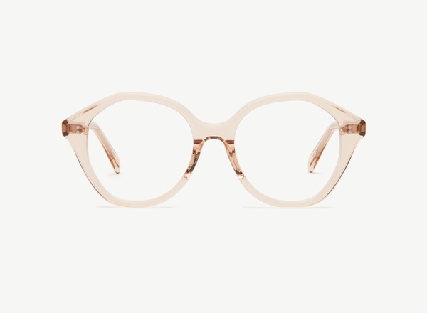 Front view of a pair of eyeglasses called the Angel in Nude