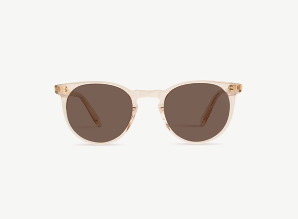 Front view of a pair of eyeglasses called the Parisian in Nude