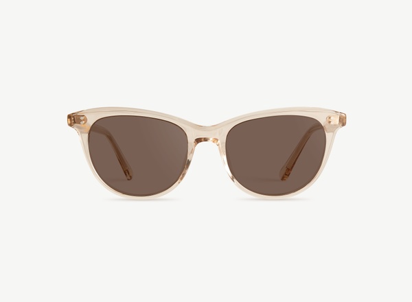 Front view of a pair of eyeglasses called the Ballerina in Nude