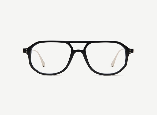 Front view of a pair of eyeglasses called the Explorer in Black