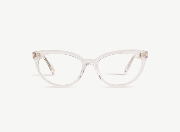 Front view of a pair of eyeglasses called the Idol in Crystal