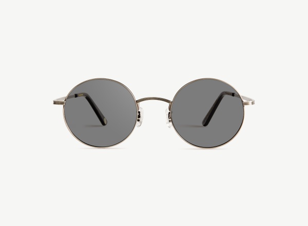 Front view of a pair of eyeglasses called the Stargazer in Gunmetal