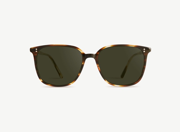 Front view of a pair of eyeglasses called the Fiance in Tobacco