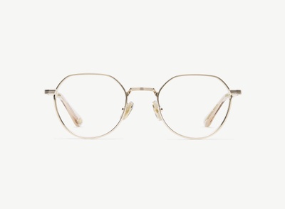A pair of eyeglasses called the Scholar in Gold colour