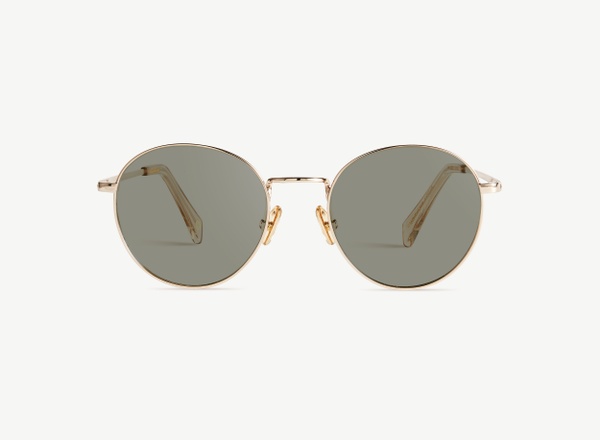 Front view of a pair of eyeglasses called the Virtuoso in Gold