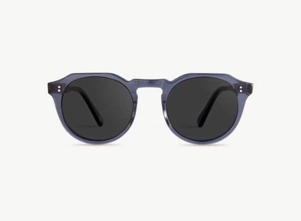 Front view of a pair of eyeglasses called the Sculptor in Midnight