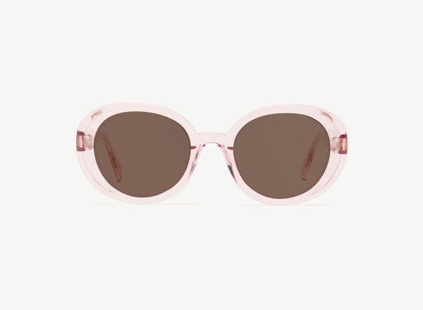 Front view of a pair of eyeglasses called the Collector in Soda
