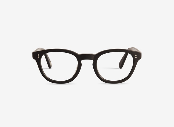 Front view of a pair of eyeglasses called the Character in Matt Black