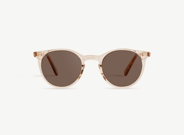 Front view of a pair of eyeglasses called the Traveller in Sunrise
