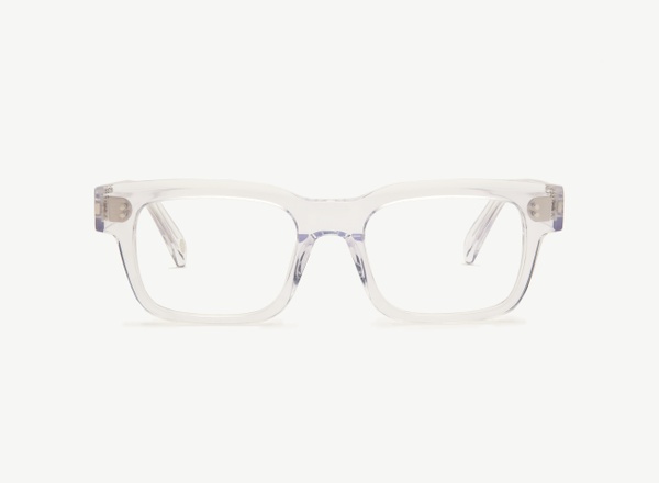 Front view of a pair of eyeglasses called the Expert in Crystal