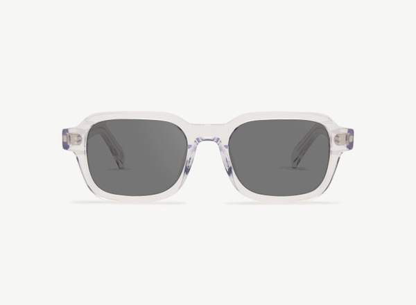 Front view of a pair of eyeglasses called the Prophet in Crystal