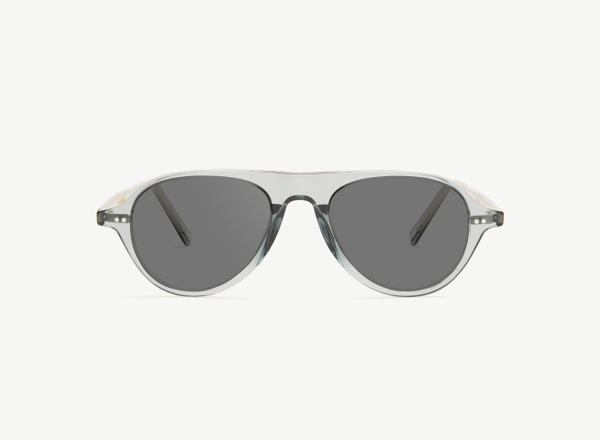 Front view of a pair of eyeglasses called the Pilot in Denim
