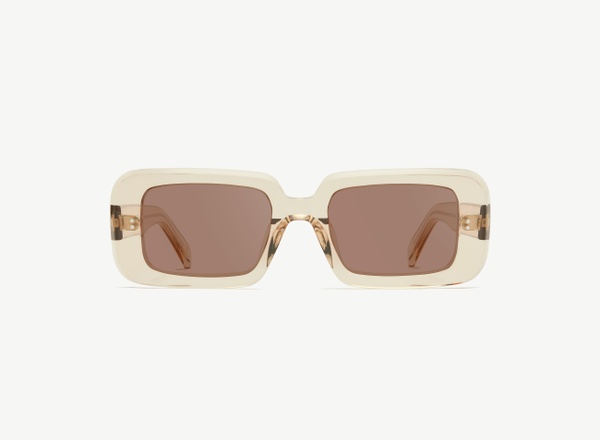 Front view of a pair of eyeglasses called the Boss in Nude