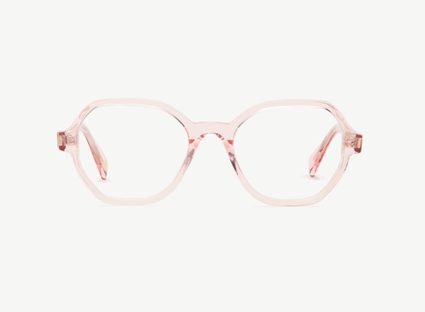 Front view of a pair of eyeglasses called the Storyteller in Soda