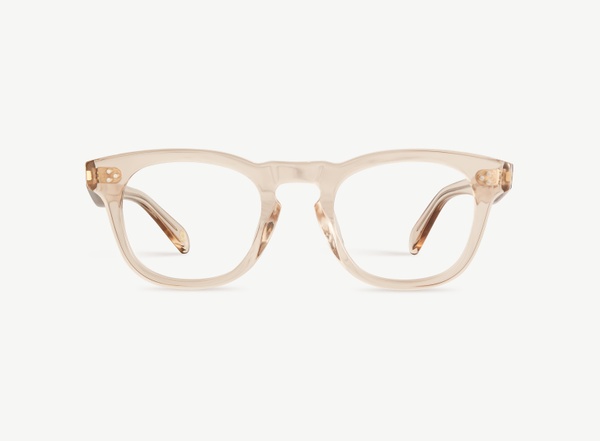 Front view of a pair of eyeglasses called the Diva in Nude