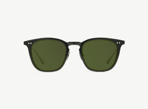 Front view of a pair of eyeglasses called the Trader in Black
