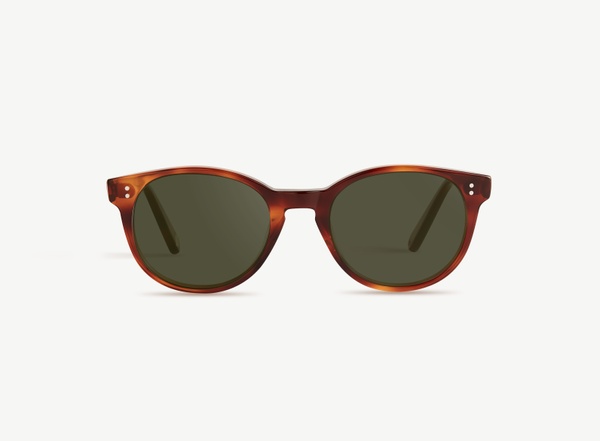 Front view of a pair of eyeglasses called the Londoner in Havana