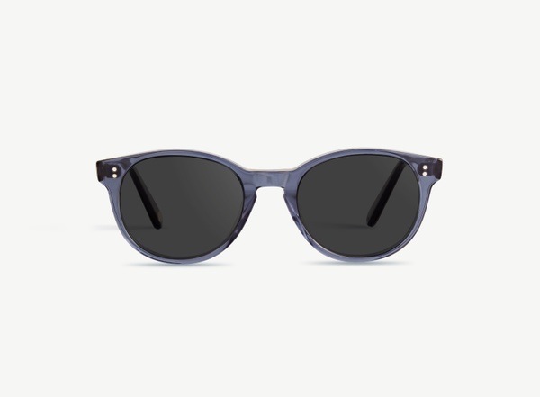 Front view of a pair of eyeglasses called the Londoner in Midnight