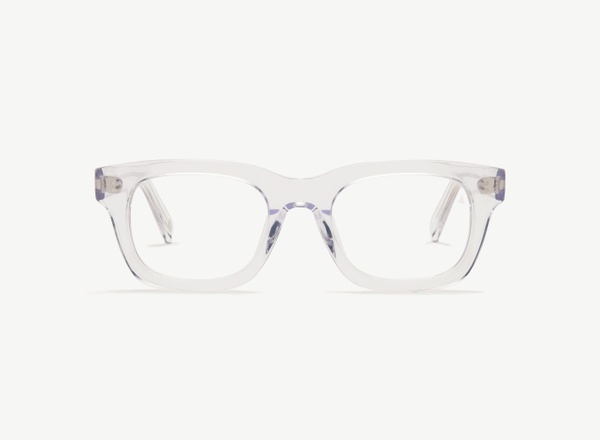 Front view of a pair of eyeglasses called the Partner in Crystal