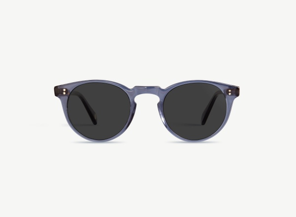 Front view of a pair of eyeglasses called the Bohemian in Midnight