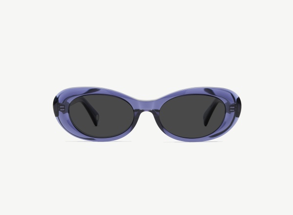 Front view of a pair of eyeglasses called the Oracle in Midnight