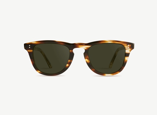 Front view of a pair of eyeglasses called the Pianist in Tobacco