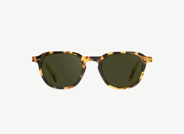 Front view of a pair of eyeglasses called the Doer in Turtle