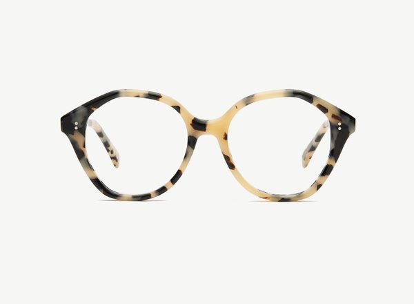 Front view of a pair of eyeglasses called the Angel in Diorite