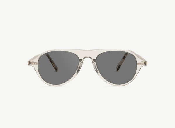 Front view of a pair of eyeglasses called the Pilot in Frost